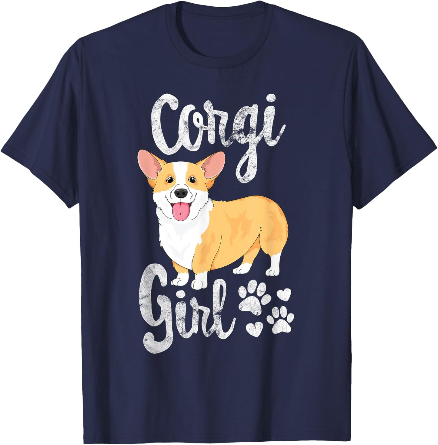Corgi Girl Women Puppy Mom Dog Mama Lover Gift T-Shirt - T-Shirt | Navy