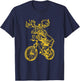 Moose Cycling Bicycle Cool Cyclist Funny Animal Riding Bike T-Shirt - T-Shirt | Navy