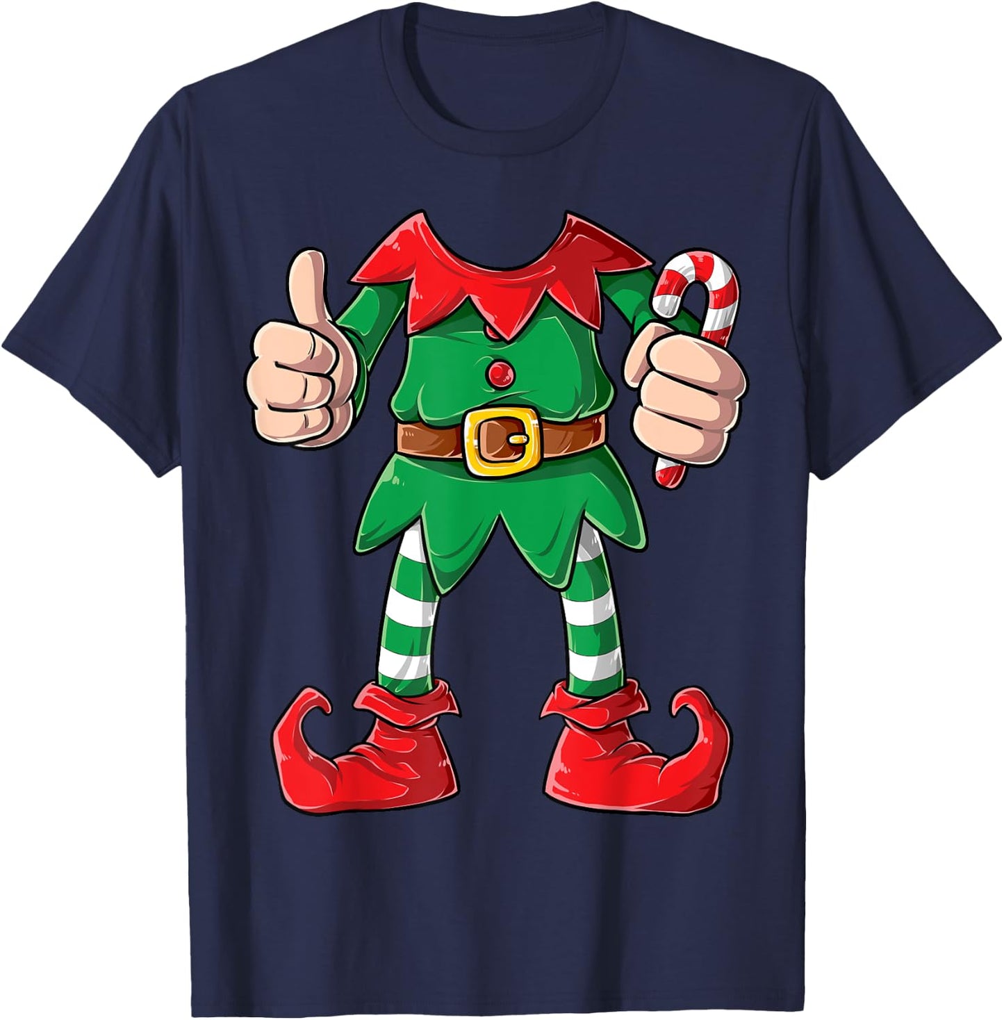 Elf Costume Christmas Elves Boys Girls Funny Xmas Holiday T-Shirt - T-Shirt | Navy