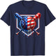 4th of July Baseball Drip Patriotic American Boys Kids Youth T-Shirt - T-Shirt | Navy