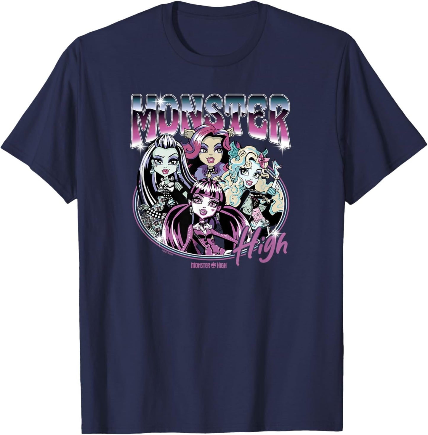 Monster High - Vintage Bootleg Style T-Shirt - T-Shirt | Navy