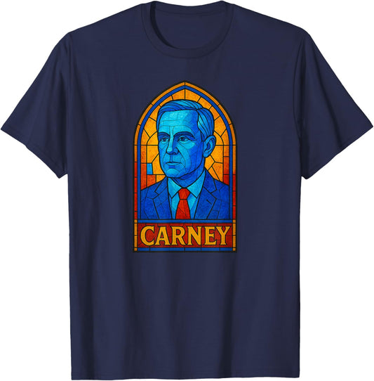 Saint Mark Stained Glass Art / Canadian Prime Minister T-Shirt - T-Shirt | Navy