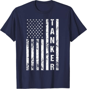 American Flag Army Tanker T-Shirt - T-Shirt | Navy