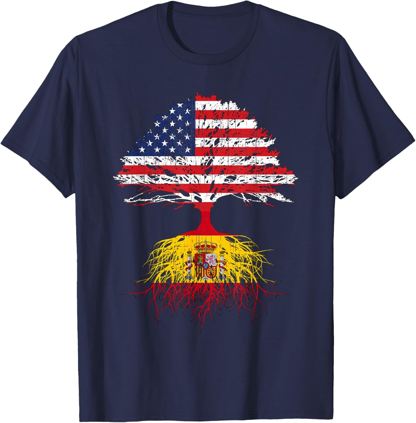 Spanish Roots American Grown Spain Shirt Women Kids T-Shirt - T-Shirt | Navy