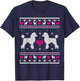 Poodle Ugly Christmas Shirt Gift T Shirt T-Shirt - T-Shirt | Navy