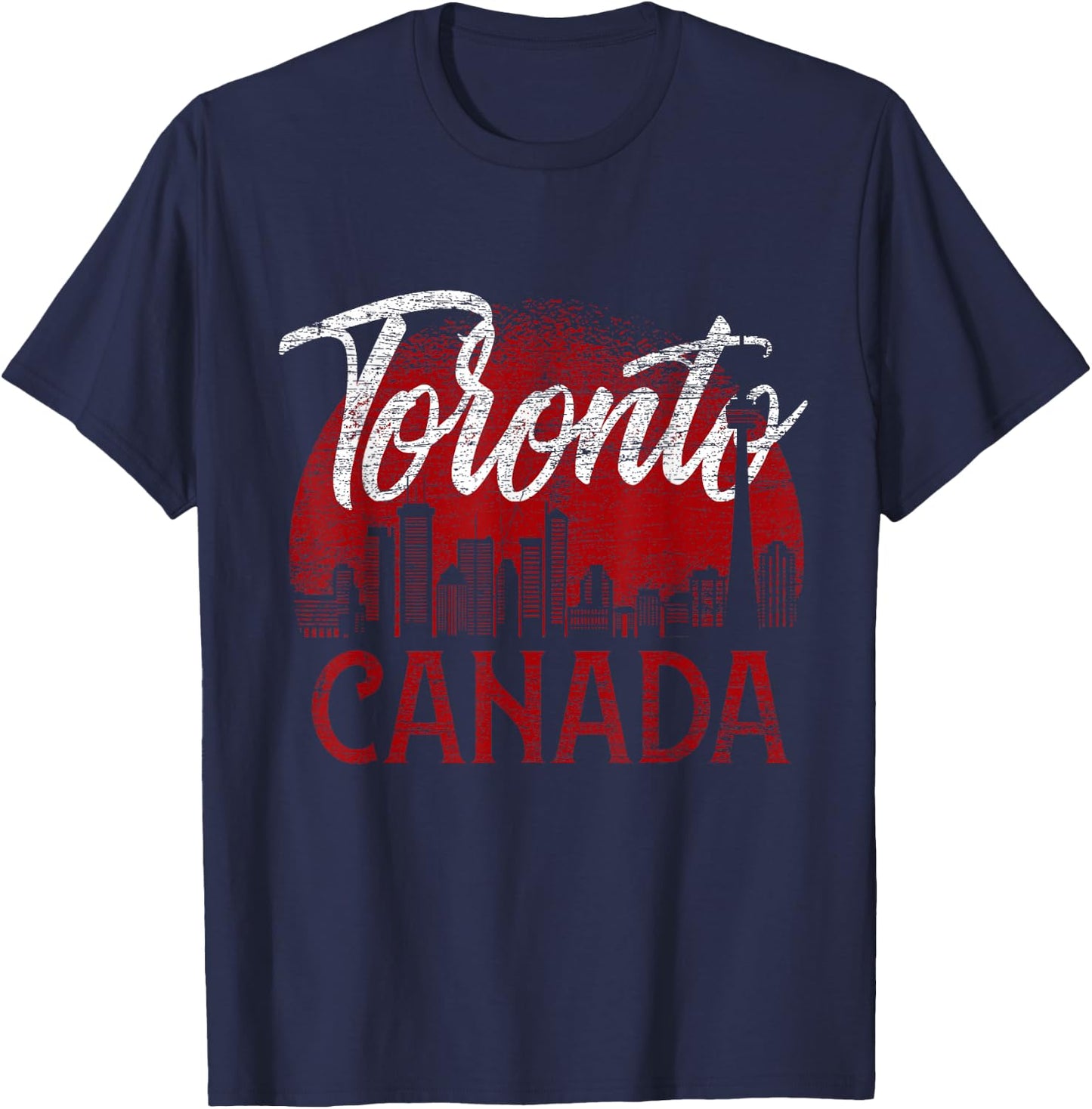 Toronto North America Canadian Flag Canada T-Shirt - T-Shirt | Navy