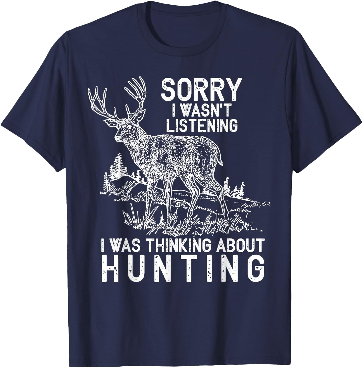 Funny Hunting - Deer Hunter Shirt Gift T-Shirt - T-Shirt | Navy