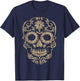Cool Desert Camo Dia de Los Muertos Sugar Skull Camouflage T-Shirt - T-Shirt | Navy