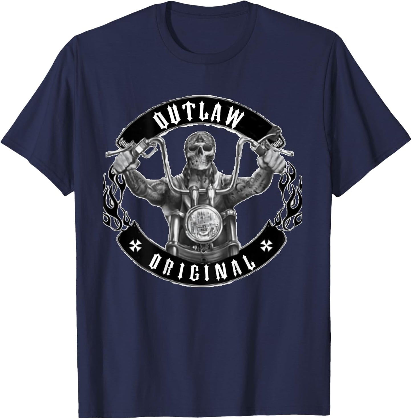 Biker Outlaw Original T-Shirt - T-Shirt | Navy