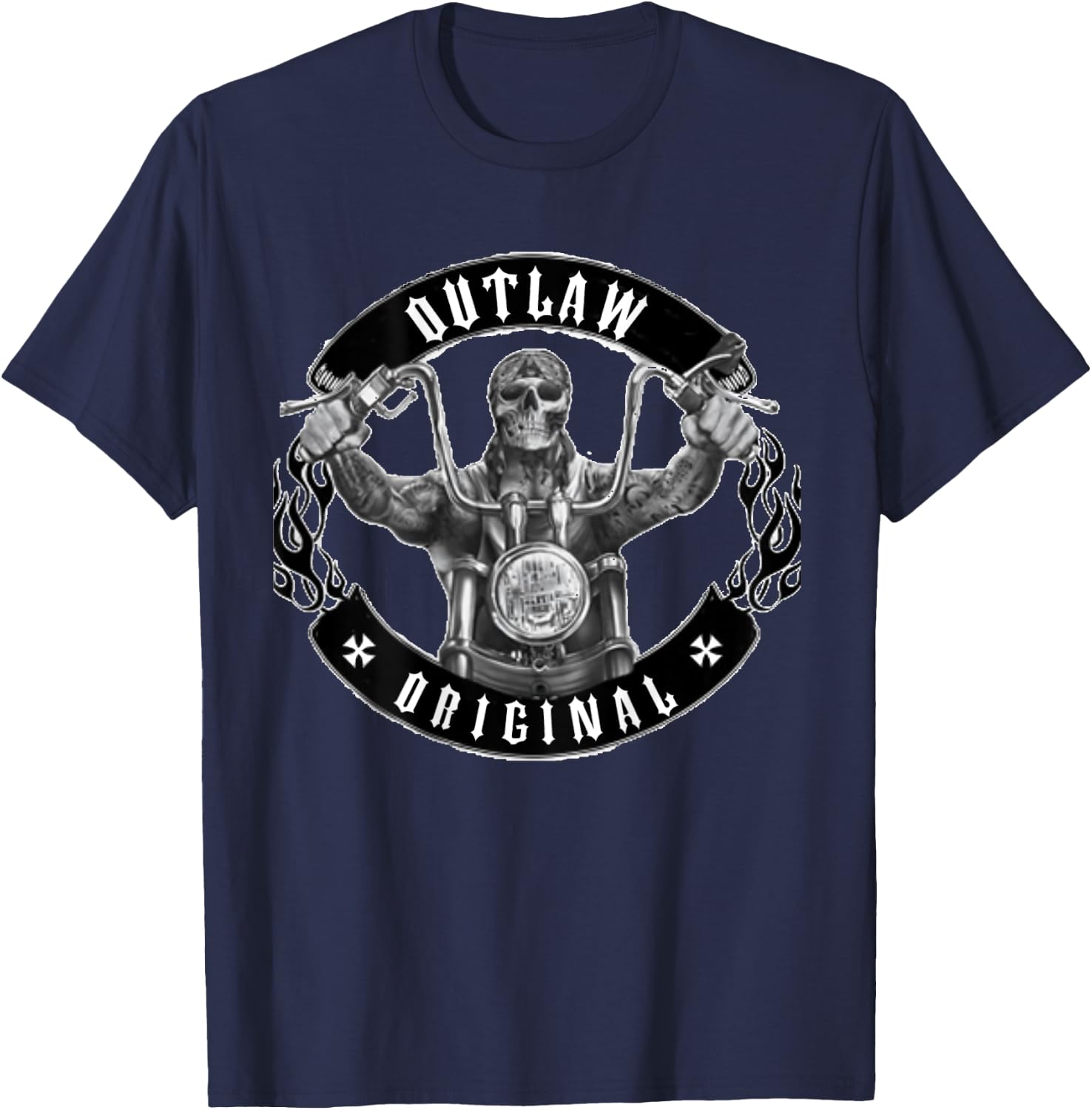 Biker Outlaw Original T-Shirt - T-Shirt | Navy