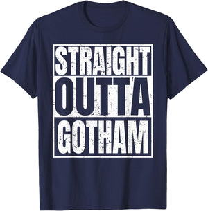 Funny Straight Outta Gotham Men Women Gifts T-Shirt - T-Shirt | Navy