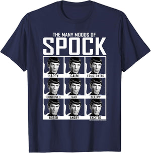 Star Trek: The Original Series Moods of Spock Textbook T-Shirt - T-Shirt | Navy
