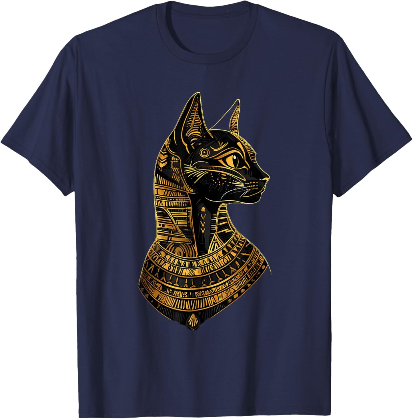 Ancient Egypt Cat Bastet Egyptian God Egyptology Tutankhamun T-Shirt - T-Shirt | Navy