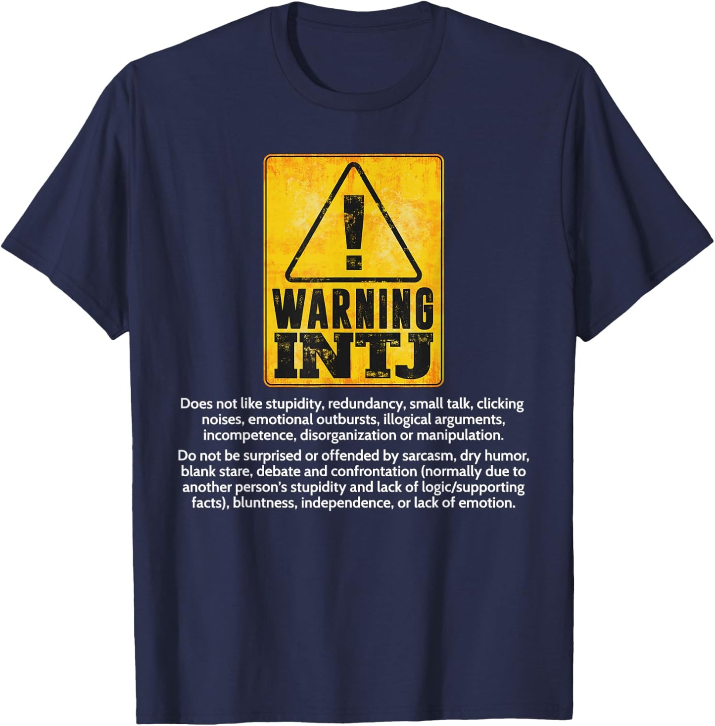 INTJ Personality Type Introvert Thinker Men Women Architect T-Shirt - T-Shirt | Navy