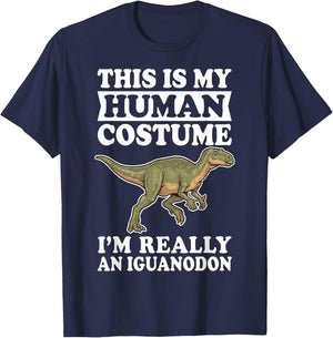 This is My Human Costume I'm Really an Iguanodon T-Shirt - T-Shirt | Navy