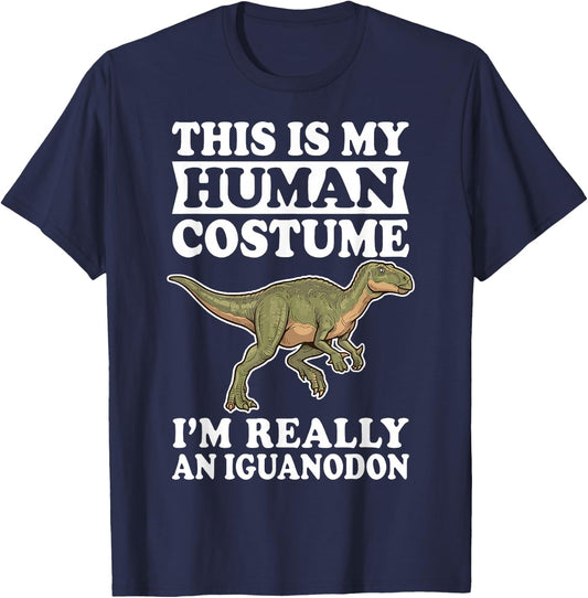 This is My Human Costume I'm Really an Iguanodon T-Shirt - T-Shirt | Navy