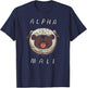 Funny Alpha Male Pug Shirt. Cute Dogs, Pugs, Pug T-Shirt - T-Shirt | Navy