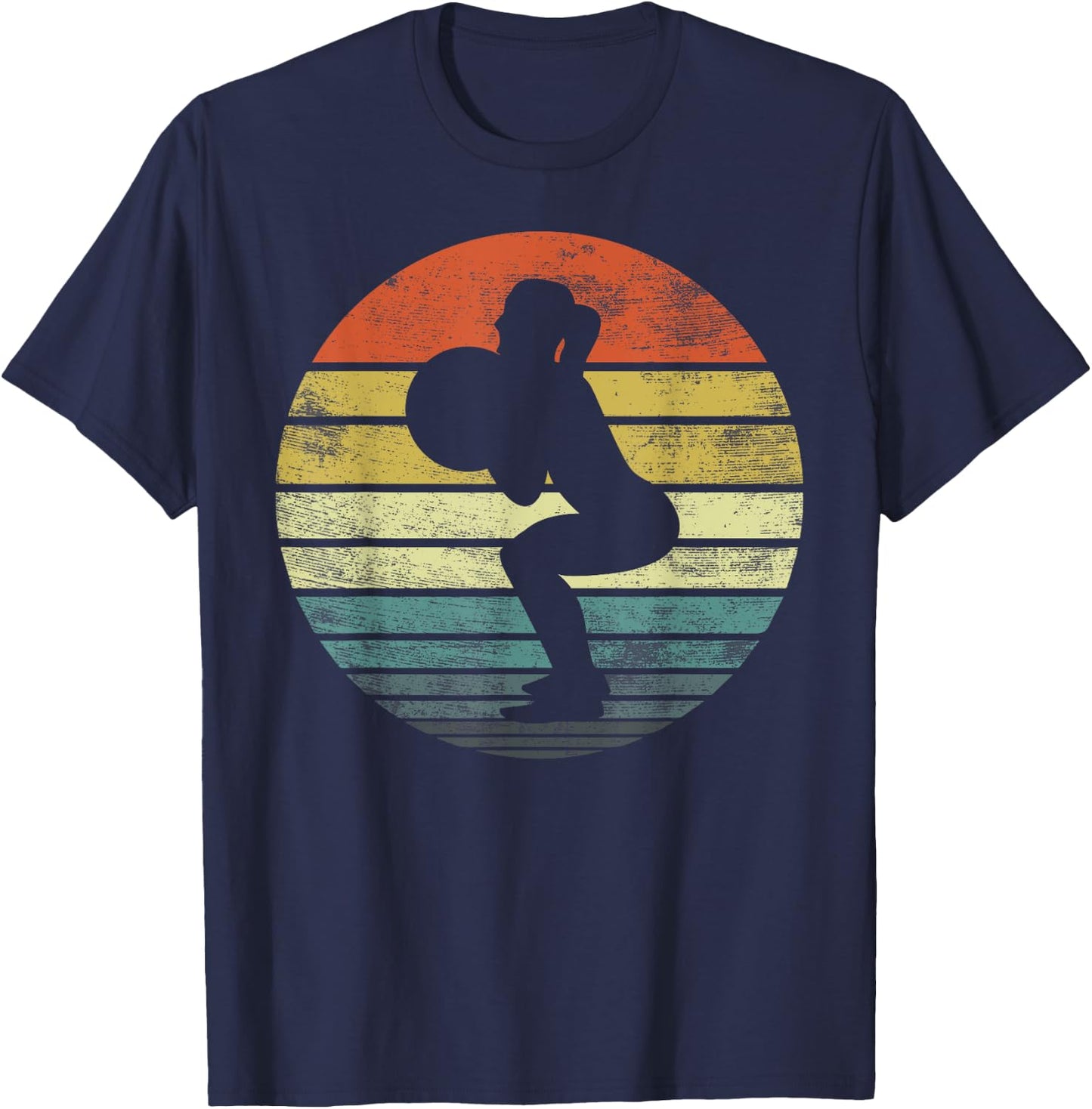 Powerlifting Gifts Weightlifting Retro Vintage Fitness Gym T-Shirt - T-Shirt | Navy