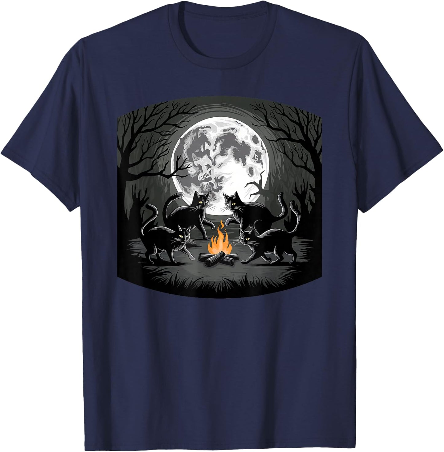 Cat Witchcraft T-Shirt - T-Shirt | Navy