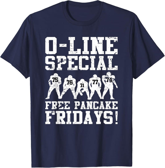 Offensive Line Football Lineman Funny T-Shirt - T-Shirt | Navy