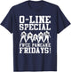 Offensive Line Football Lineman Funny T-Shirt - T-Shirt | Navy