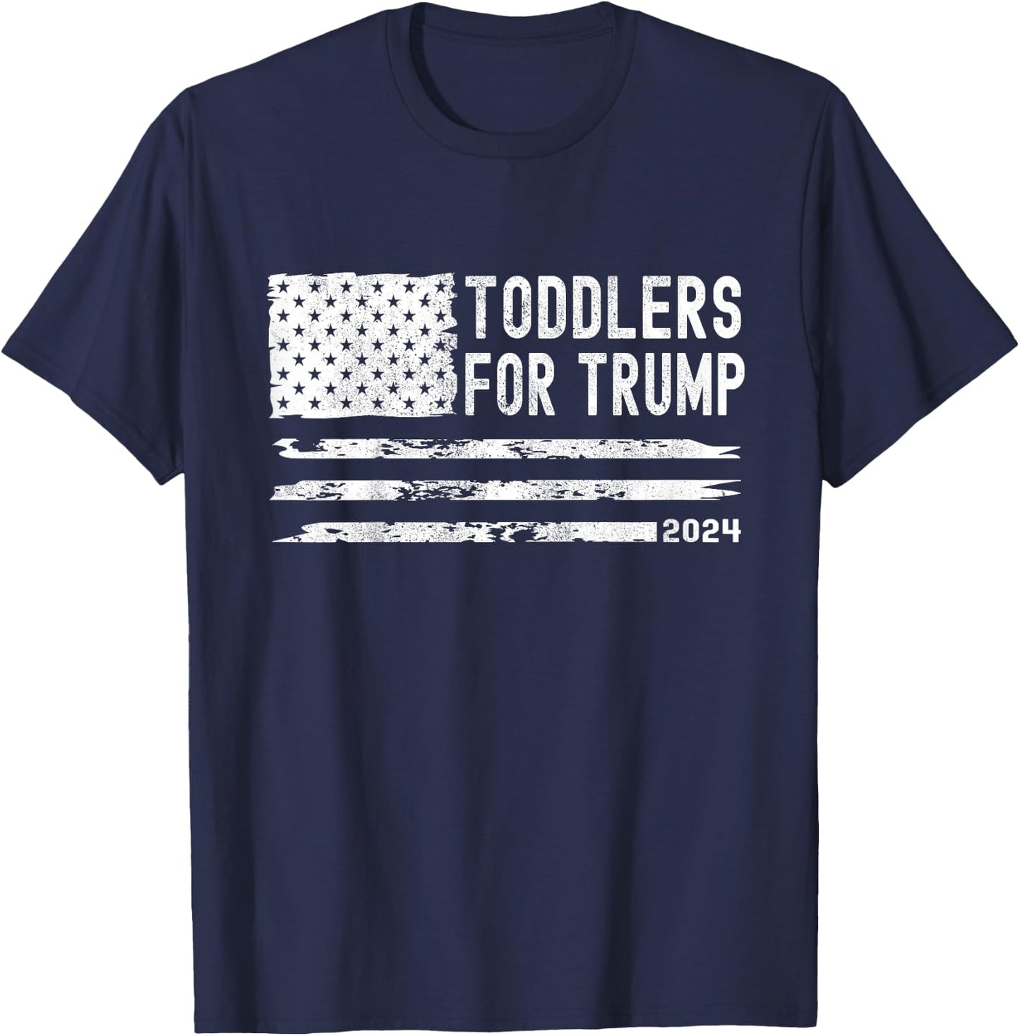 Kids Toddlers For Trump Election 2024 Kids For Trump T-Shirt - T-Shirt | Navy