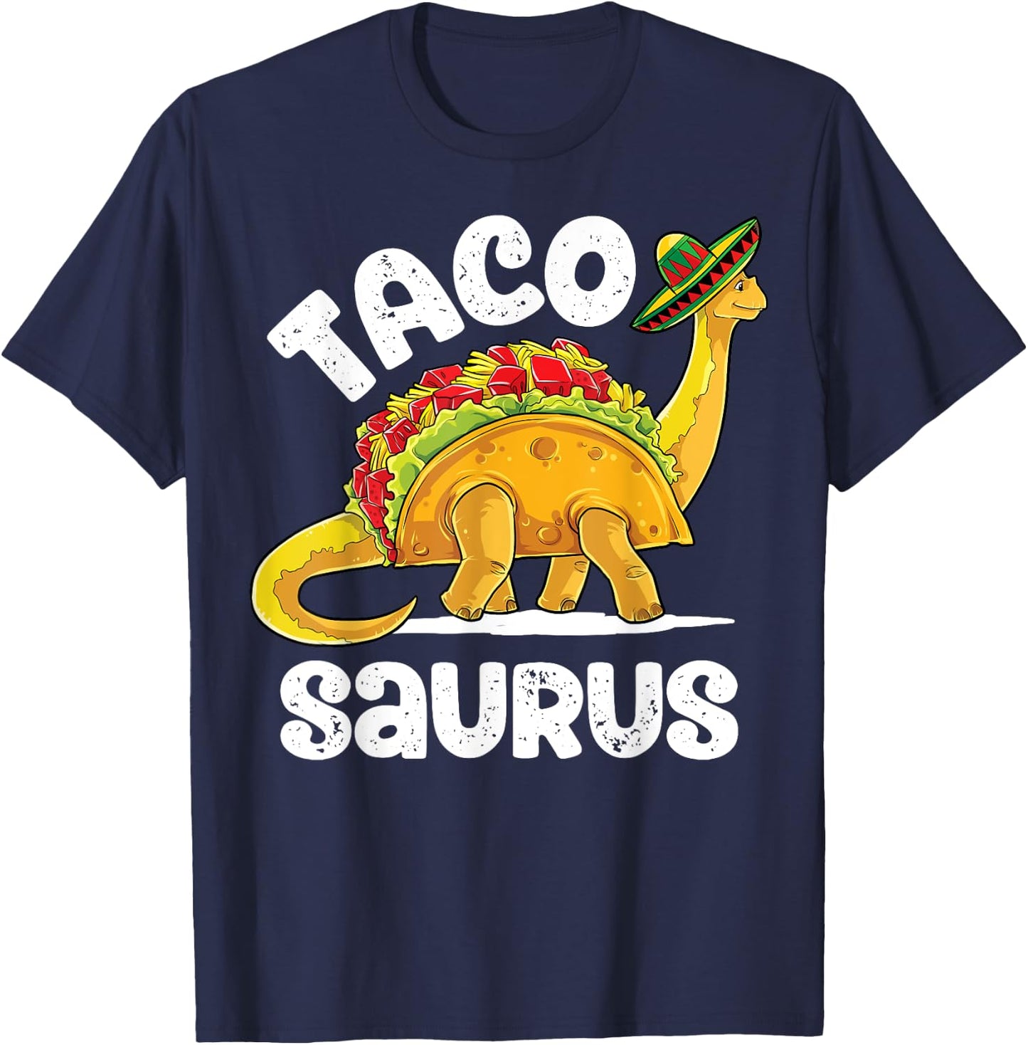 Tacosaurus Taco Dinosaur T rex Funny Cinco de Mayo Men Women T-Shirt - T-Shirt | Navy
