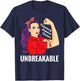 Pulmonary Embolism Awareness PE Warrior Unbreakable T-Shirt - T-Shirt | Navy