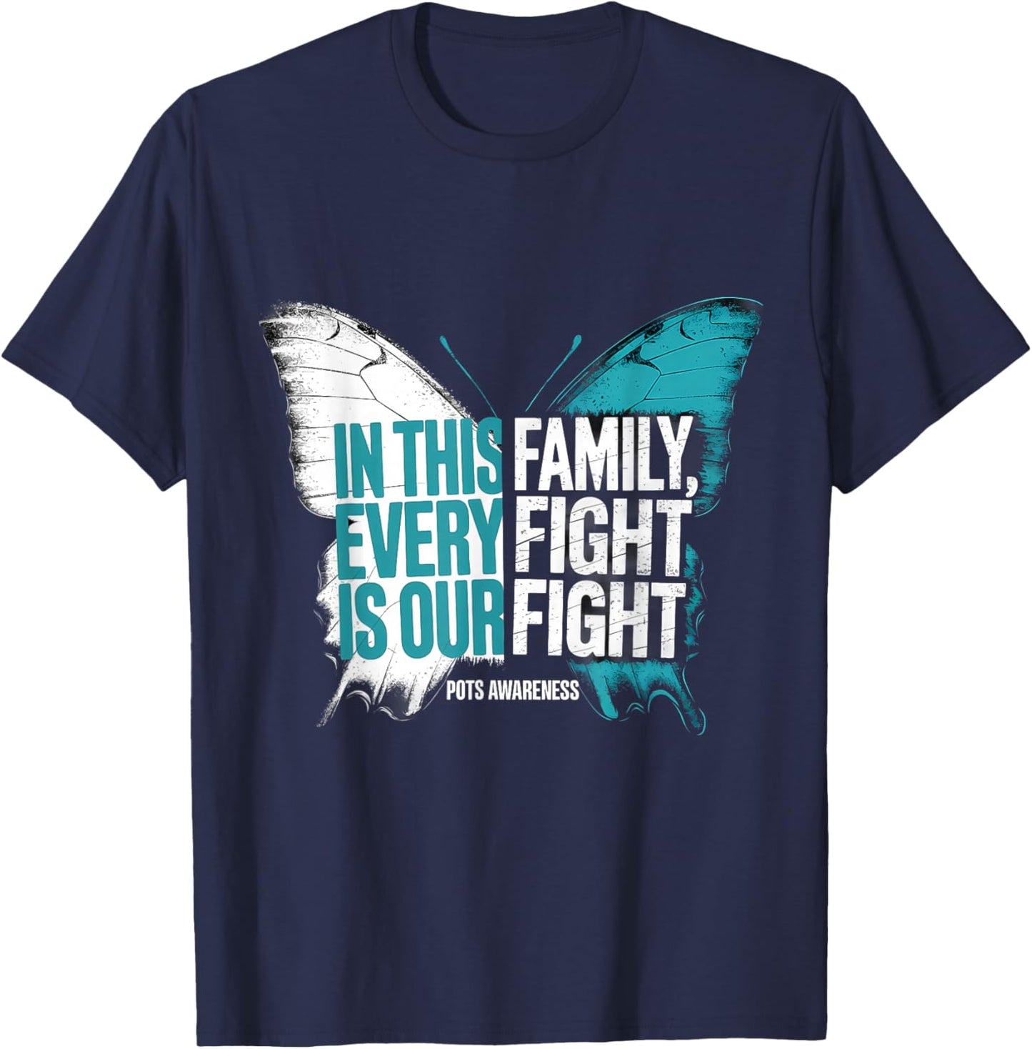 Pots Awareness Postural Orthostatic Tachycardia Syndrome T-Shirt - T-Shirt | Navy