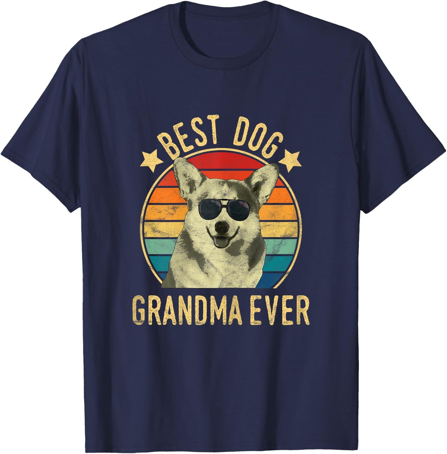 Best Dog Grandma Ever Cardigan Welsh Corgi Mother's Day Women T-Shirt - T-Shirt | Navy
