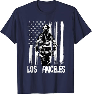 Los Angeles Firefighter Men Women Kids Gift Fireman T-Shirt - T-Shirt | Navy