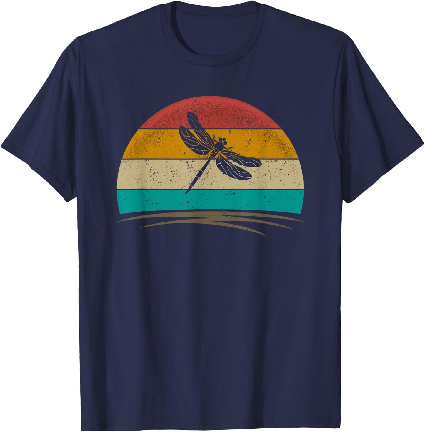 Dragonfly Shirt Retro Dragonfly Entomology Insect Lover T-Shirt - T-Shirt | Navy