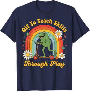 Off to Teach Skills Through Play T-Shirt - T-Shirt | Navy