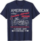 Vintage American Motorcycle Indian Old Bikers T-Shirt - T-Shirt | Navy