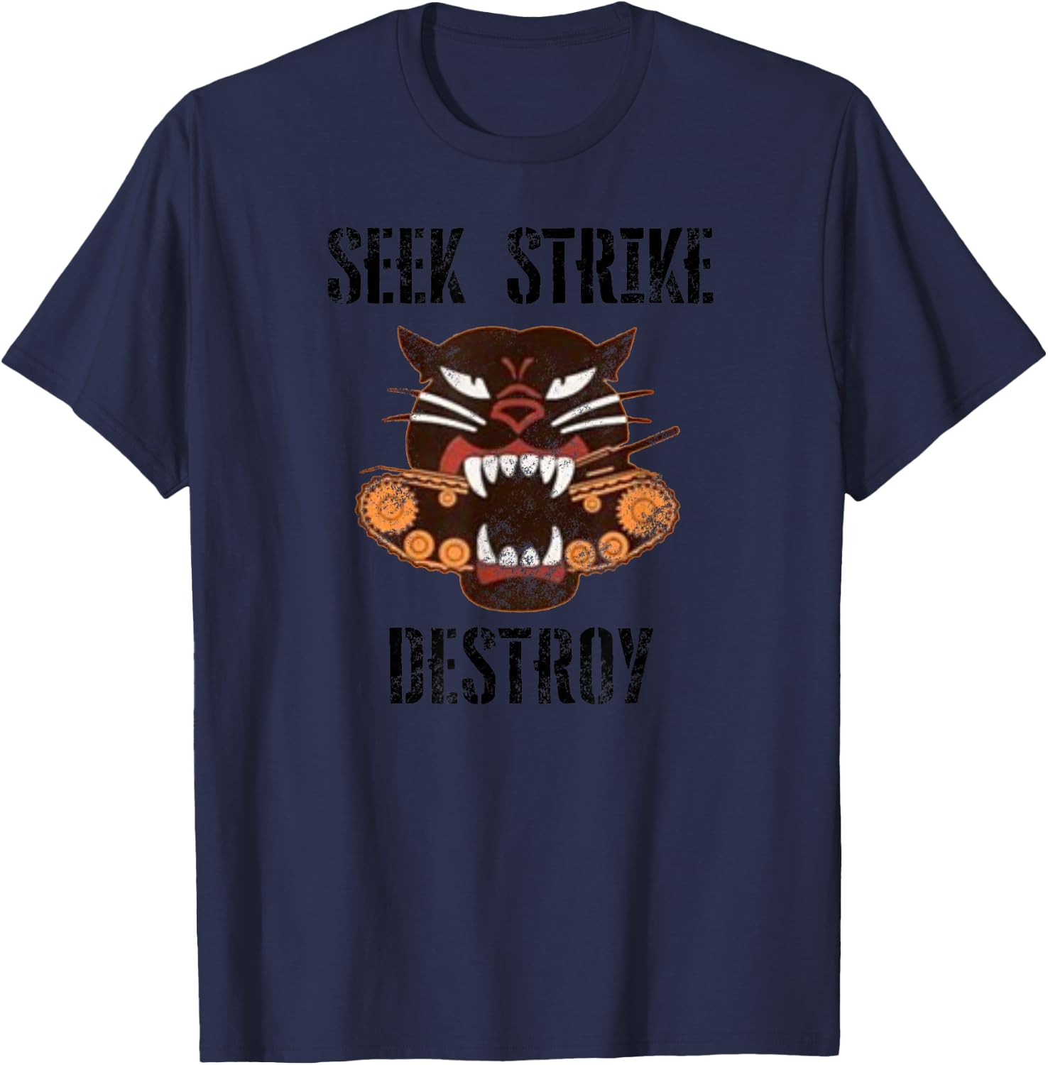 WW2 Tank Destroyer Division Panther Patch Gift T-Shirt - T-Shirt | Navy