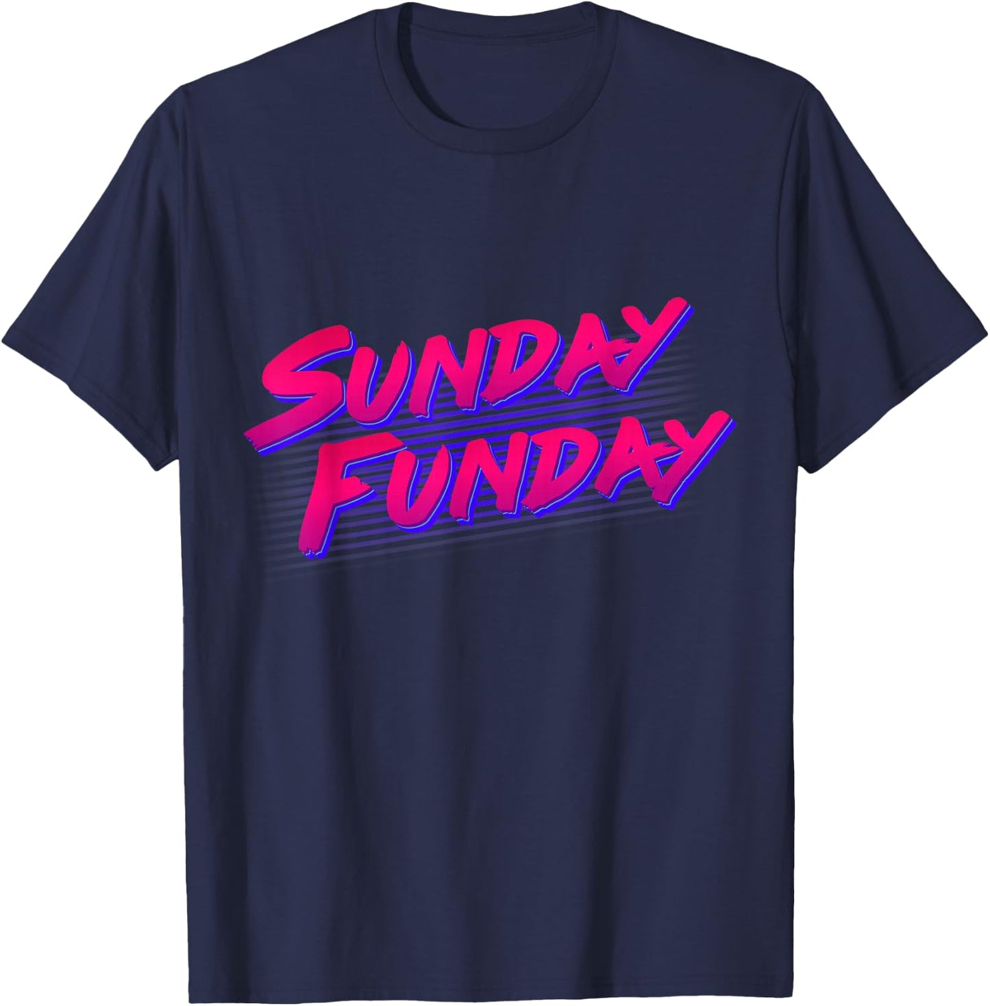 Retro Sunday Funday T-Shirt - T-Shirt | Navy