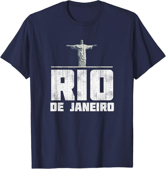 Rio De Janeiro Vintage T-Shirt - T-Shirt | Navy