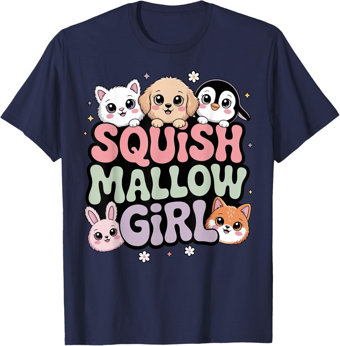 Squish Girl Slime Squish Squad Cute Squishies T-Shirt - T-Shirt | Navy