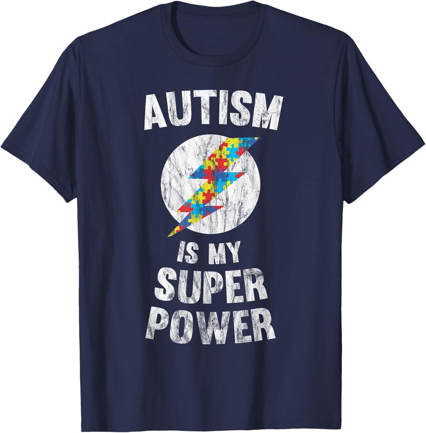 Autism Is My Super Power T-Shirt - T-Shirt | Navy
