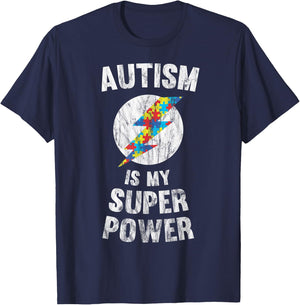 Autism Is My Super Power T-Shirt - T-Shirt | Navy