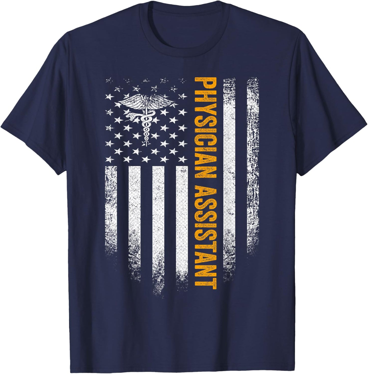 Vintage USA Physician Assistant American Flag T-Shirt - T-Shirt | Navy