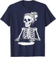Skeleton Baker Spooky Halloween Baking Cake Lover Bakery T-Shirt - T-Shirt | Navy
