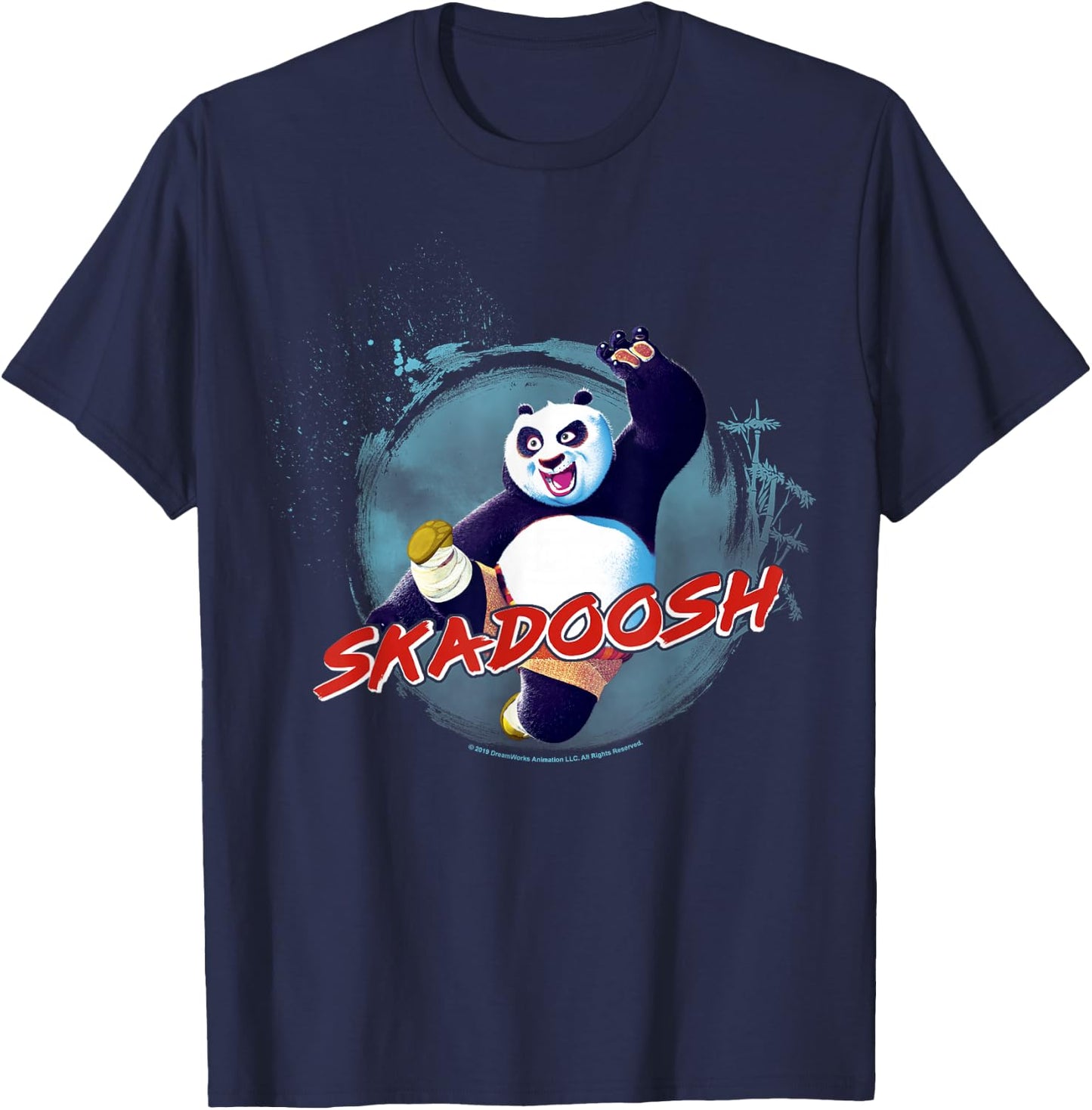 Kung Fu Panda Po Skadoosh Action Pose T-Shirt - T-Shirt | Navy