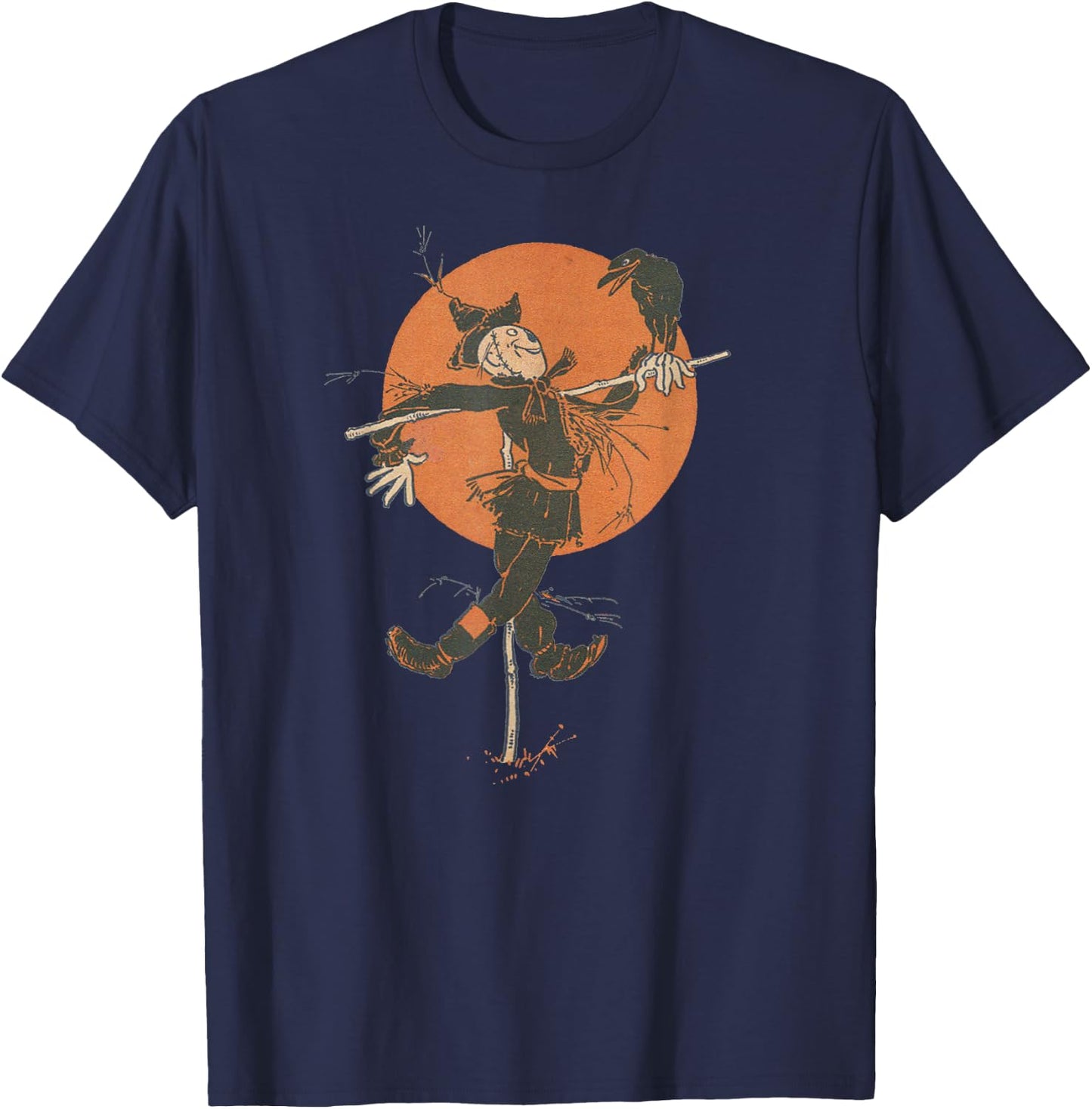 The Wizard of Oz T Shirt Art- Scarecrow Halloween T-Shirt - T-Shirt | Navy
