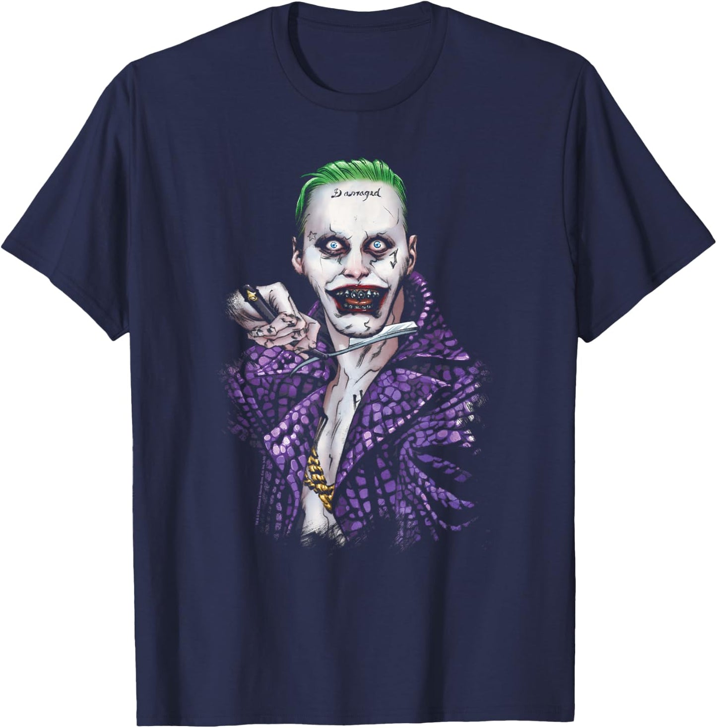 Suicide Squad Joker Blade Black T Shirt T-Shirt - T-Shirt | Navy