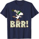 Peanuts Christmas Snoopy Ice Skating Brr T-Shirt - T-Shirt | Navy
