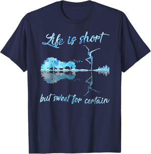 Life is Short But Sweet for Certain Guitar T-Shirt - T-Shirt | Navy