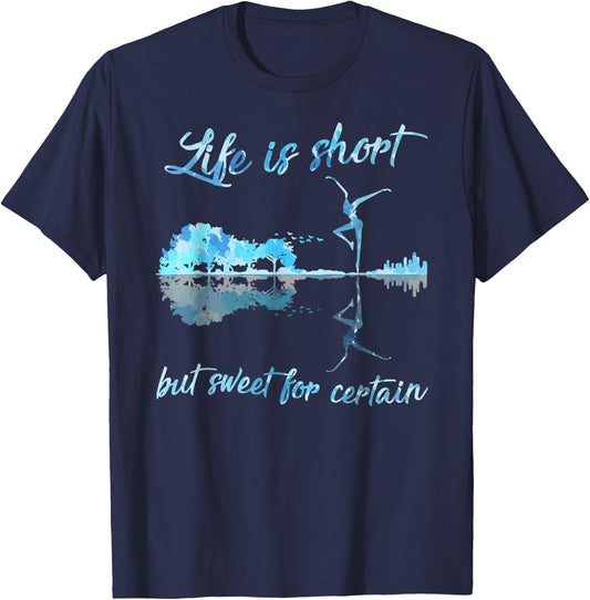 Life is Short But Sweet for Certain Guitar T-Shirt - T-Shirt | Navy