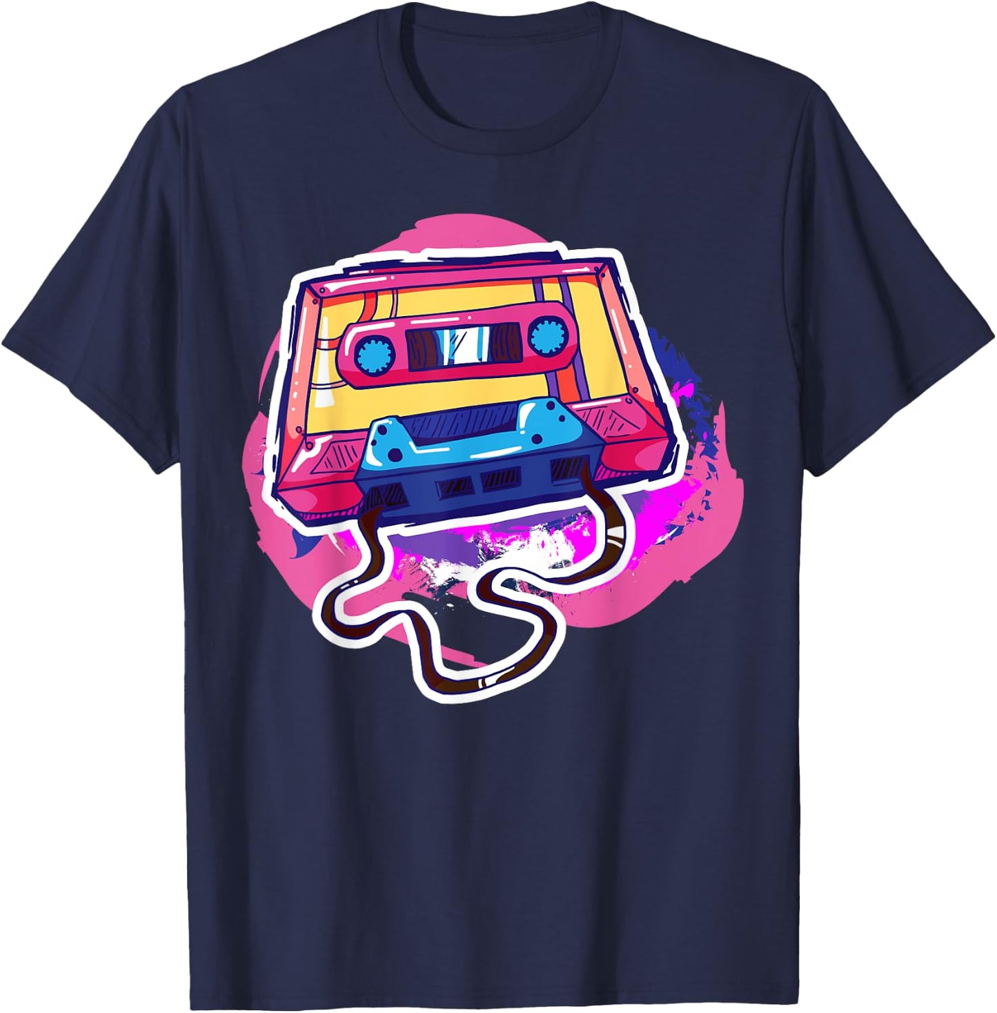 80s Cassette ChilhoodMemories 1980 Gift T-Shirt - T-Shirt | Navy