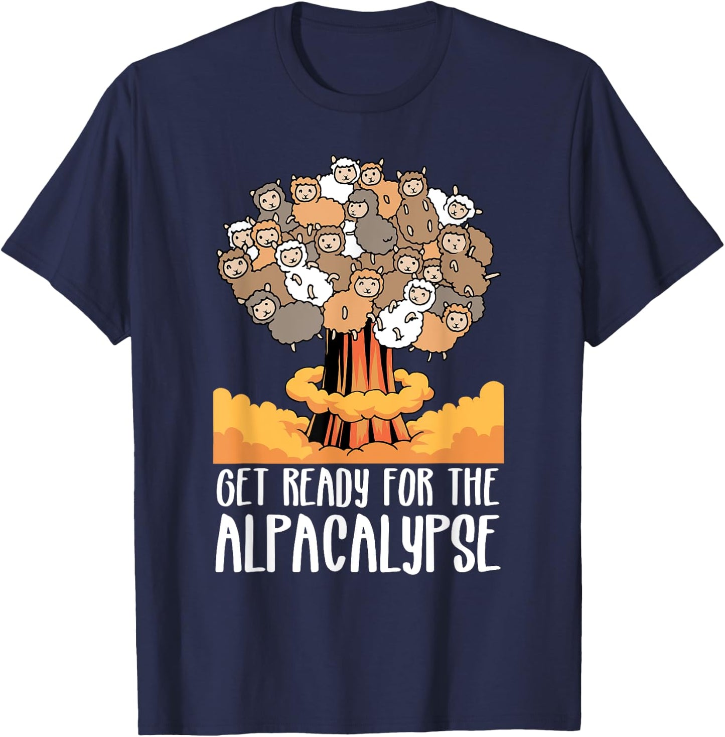 Alpacalypse Funny Alpaca T-Shirt - T-Shirt | Navy